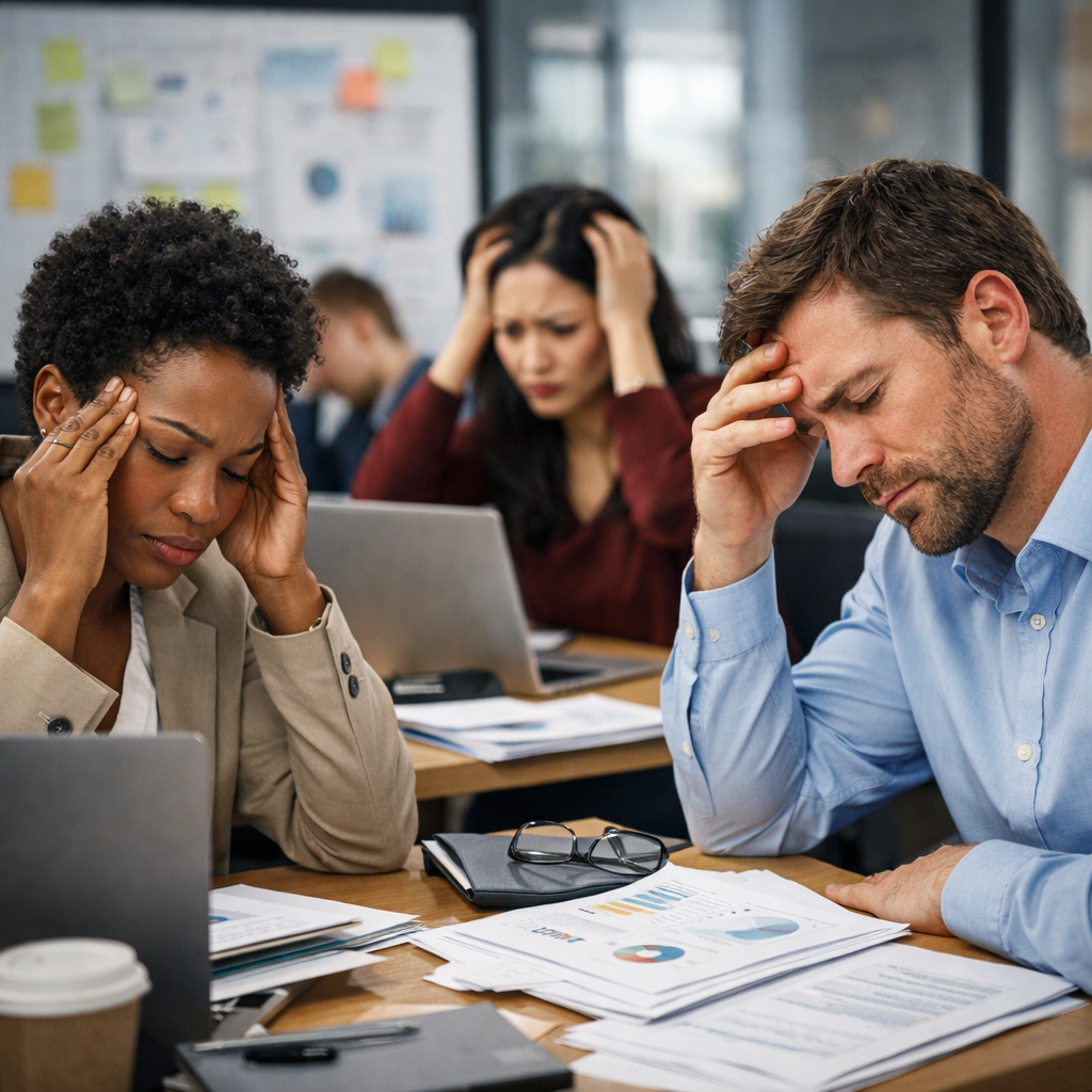 People feeling challenged at work