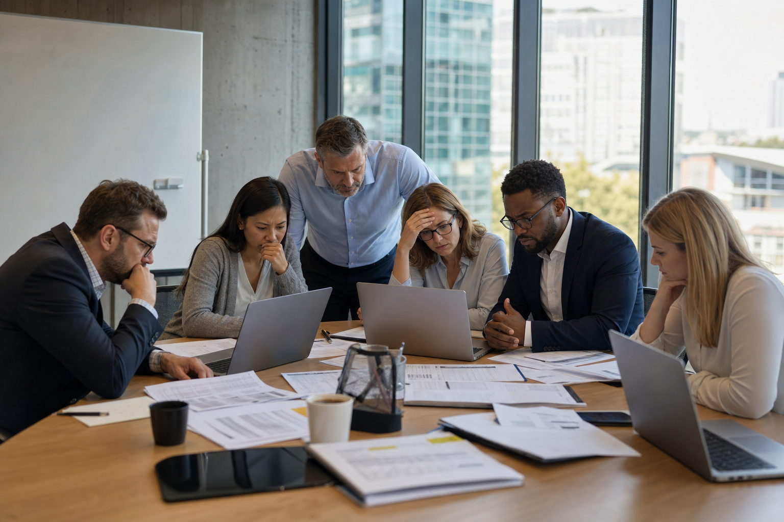 Professionals Discussing Data Breach Report