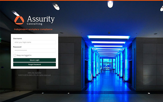 Example Branded Login Screen on AMS
